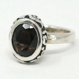 Silpada 925 Sterling Silver Smoky Topaz Ring